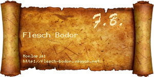 Flesch Bodor névjegykártya